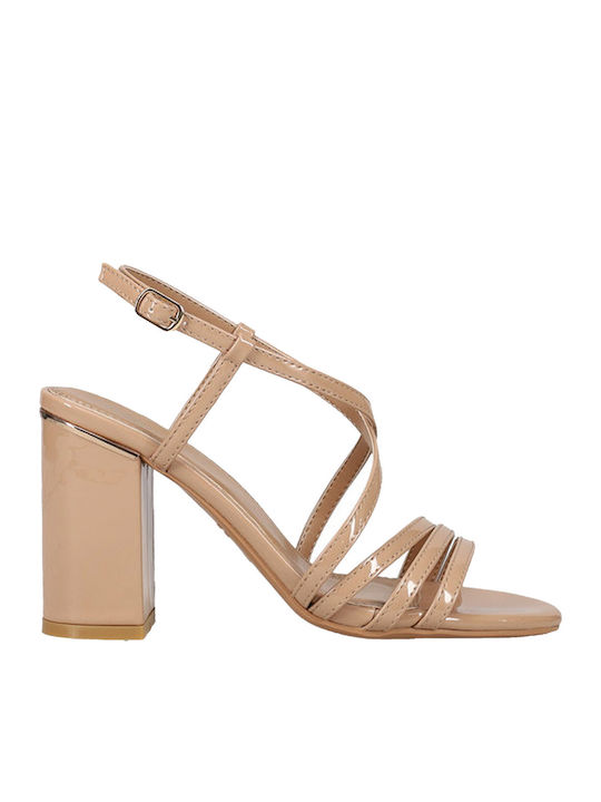 Migato Sandalen aus Lackleder Rosa