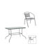 Set Sala De Mese Pentru Exterior Valor-tade 5 Piese Antracit