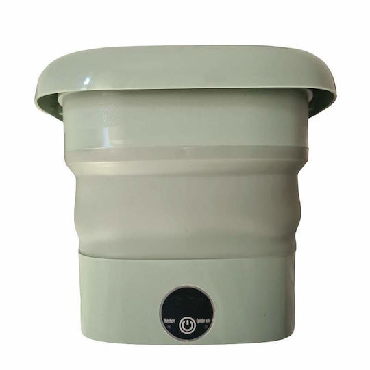 Siks Mini Washing Machine Portable Foldable 1 Washing Program 40w Power 0.8 Kg Capacity Green
