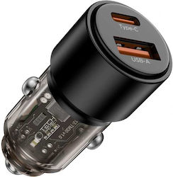 Tech-Protect Cc03 Auto-Ladegerät mit Anschlüssen 1xUSB-A 1xType-C