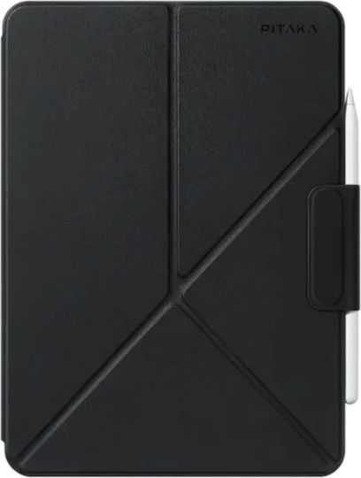 Husă Pitaka Folio 2 Compatibilă cu iPad Pro 12.9 Inch 2018 2020 2021 2022 iPad Air 13 Inch 2024 Negru