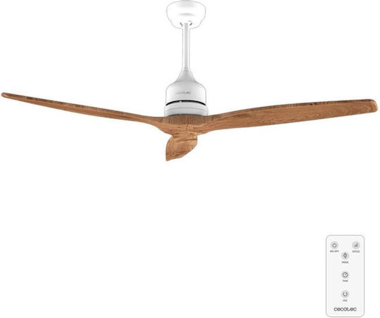 Cecotec EnergySilence Aero 5270 Deckenventilator 132cm mit Leuchte Braun / Weiß