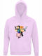 Kinder-Sweatshirt mit Kapuze Creamy Pink Minecraft Characters Ready To Take Action
