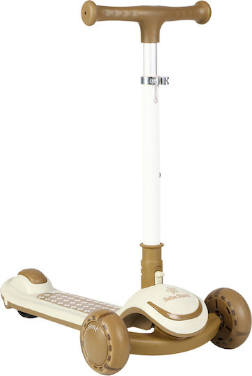 Bebe Stars Kids Scooter Foldable X-Ride 3-Wheel for 3+ Years Beige
