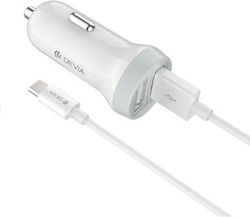Devia Încărcător Auto cu Porturi 2xUSB-A și Cablu Type-C
