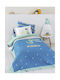 Nima Kids Quilt Single Little Pirate Light Blue, Green 160x220cm
