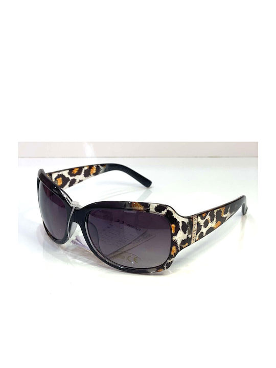 Woman's Fashion Women's Sunglasses with Brown Tartaruga Plastic Frame and Brown Gradient Lens G-111