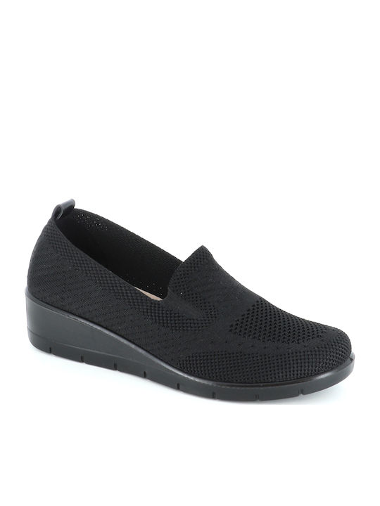 Γυναικεία Slip-On Δερμάτινα Μαύρα