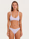 Set Bikini mit Abnehmbarer Verstärkung Flieder