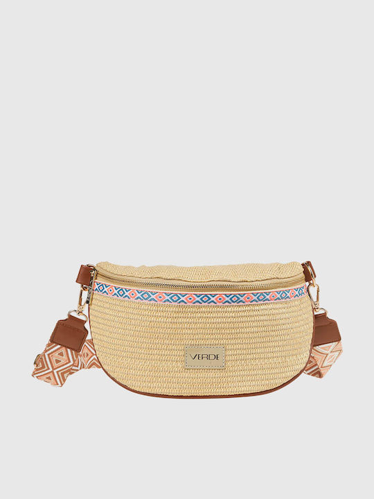 Verde Medium Straw Women's Bag Crossbody Ecru