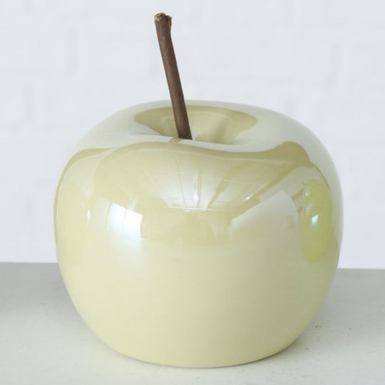 Măr de Perlă Fruct Decorativ din Ceramică Ecru Măr de Perlă Fruct Decorativ din Ceramică Ecru