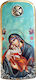 Icoană din lemn cu Fecioara Maria și Iisus Hristos 40x14cm