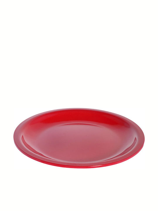 Melaware Serving Plate for Fruit Melamine Diameter 18.5cm Red