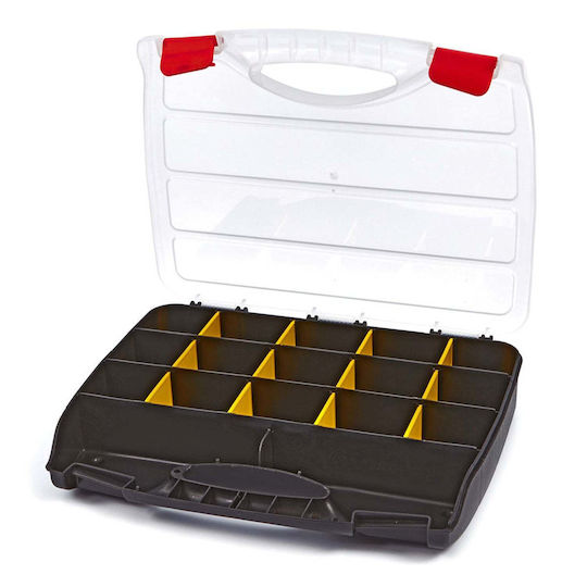 HBM Machines Organizator pentru Compartimentul de Unelte cu Compartimente Reglabile Transparentă 31.5x25.5x5.5cm.