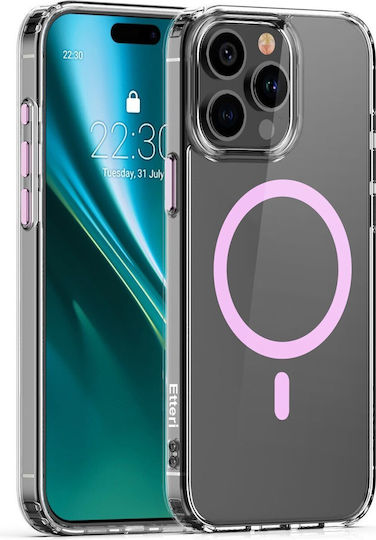 Etteri Color Mag Задна корица Силикон / Пластмаса Розов (iPhone 14 Pro)