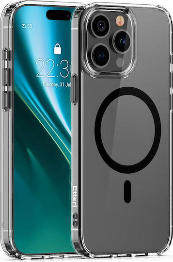 Etteri Color Mag Back Cover Silicone / Plastic Black (iPhone 15 Pro Max)