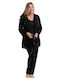SNC Homewear Summer Women's Robe with Pyjama Black