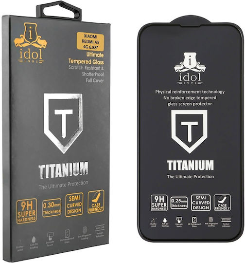 Idol 1991 0.25mm Adeziv complet Tempered Glass Negru (Xiaomi Redmi A5)