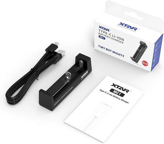 XTAR MC1 V2 USB Φορτιστής Μπαταριών Li-ion Μεγέθους 18650/16340/26650/14500