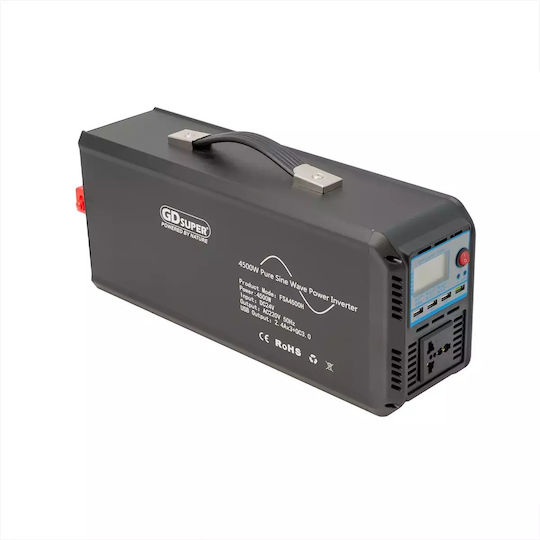 Gdsuper Καθαρού Ημιτόνου Inverter Ισχύος 4500W με Τάση Εισόδου 24V (Μονοφασικό) FSA4500H
