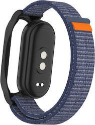 Xiaomi Smart Band 8 9 Hülle Pc + Loop Nylon Klettverschluss Armband Uhr Mitternachtsblau Xiaomi Smart Band 8 9 Hülle Pc + Loop Nylon Klettverschluss Armband Uhr Mitternachtsblau