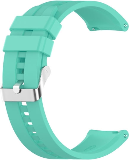 Ticwatch Pro 3 Silicone Watch Band Silver Steel Buckle Aurora Blue
