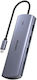 Unitek D1113A USB-C Docking Station με HDMI 4K PD Ethernet Γκρι