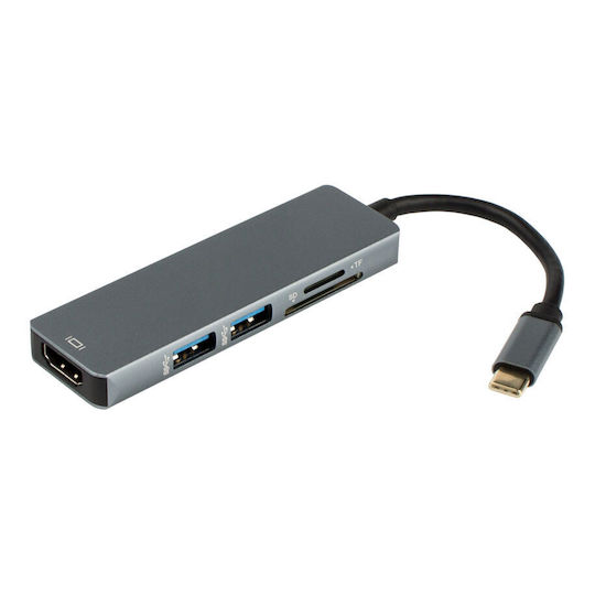 Diva USB-C Docking Station mit HDMI 4K Silber