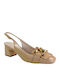 Leather Beige Heels