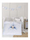 Nima Baby Quilt Teepee Bear 120x170cm Light Blue