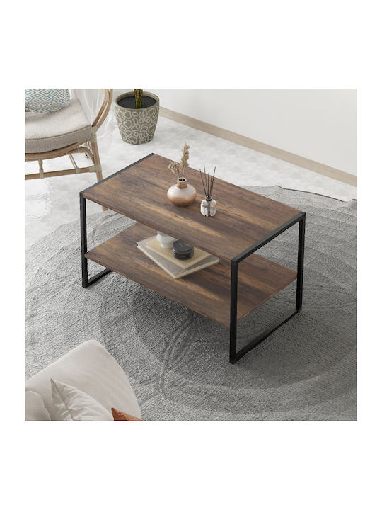 Rechteckiger Beistelltisch Giza Holz Rustikal Karydi M90.2xL50.3xH50.4cm