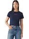 Essential Sporty Γυναικείο Αθλητικό T-shirt Blues