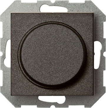 Liregus Recessed Dimmer Switch Without Frame Classic Rotary in Black Color