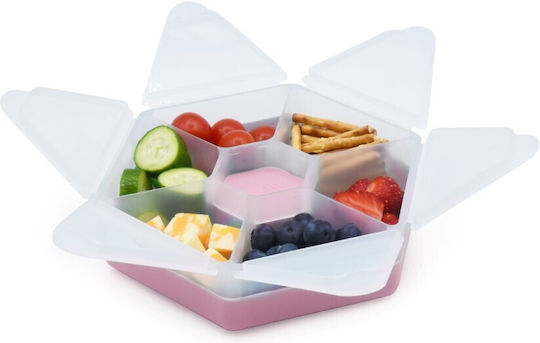Melii Snackle Box Hexagon Plastic Kids' Food Container Pink