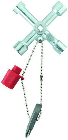 Weidmüller Cross-Key Universal Combination Tool 5 Standard Keys for Electrical Panel 2 Attachments