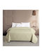 Melinen Zara Cuvertură King Size Microfibra Ecru 260x240cm