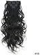 Gkm Hairpieces 7 Pieces Synthetic Human Keratin Kanekalon Lightweight Curly Black Colour 1b