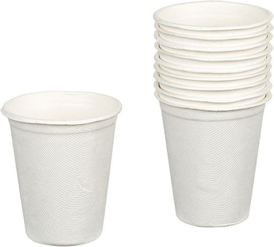 Procos Sugarcane Cups 250ml White 10 Pieces Procos Decorata