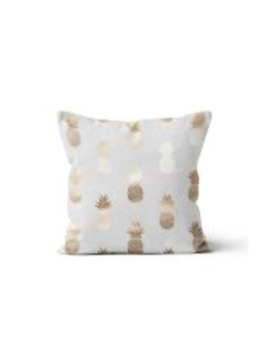 Beauty Home Decorative Pillow Case Gold Pinecon...