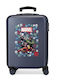 Disney Marvel Avengers Comic Children's Cabin Travel Suitcase Hard Blue with 4 Wheels Height 55cm