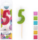 Candle Trend Glitter Mini No 5 8.8cm 957658 Random Color Selection
