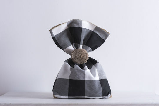 Beauty Home Fabric Christmas Sack for Gift Gray 34x47cm.