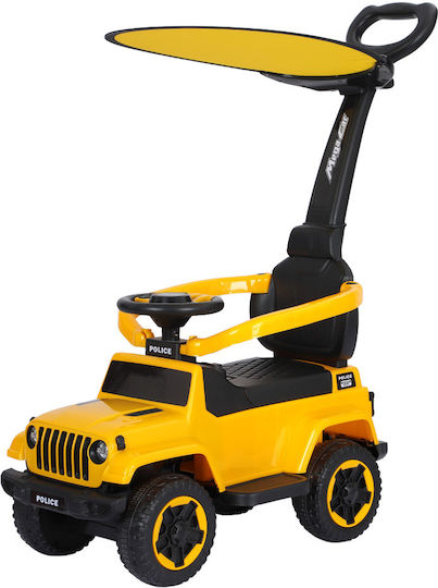 Homeone Αυτοκινητάκι Ride On με Χειρολαβή για 12+ μηνών Κίτρινο