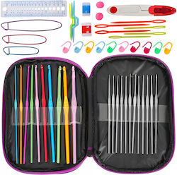 50-piece Crochet Set In Eco-leather Case A Perfect Gift Crochet Embroidery Enthusiasts