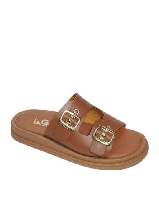 Gk Shoes Δερμάτινα Γυναικεία Σανδάλια Ταμπά