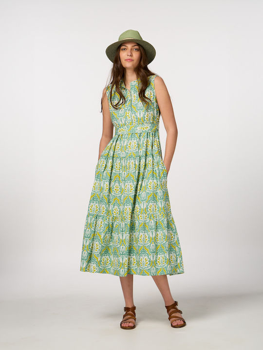 Sommer Midi Kleid Bay Leaf Mint