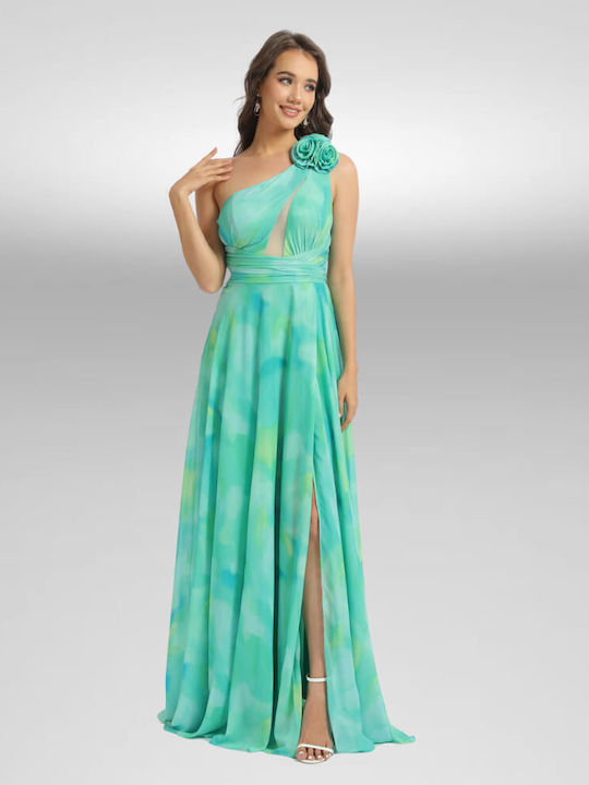 Summer Maxi Dress for Wedding / Baptism Light Green