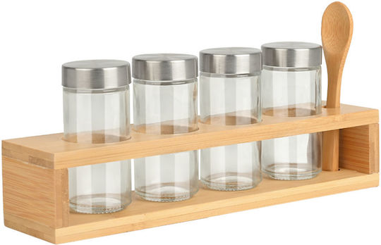 Estia Bamboo Essentials Θήκες Μπαχαρικών Γυάλινες σε Βάση Διάφανη 6τμχ Estia Bamboo Essentials Θήκες Μπαχαρικών Γυάλινες σε Βάση Διάφανη 6τμχ