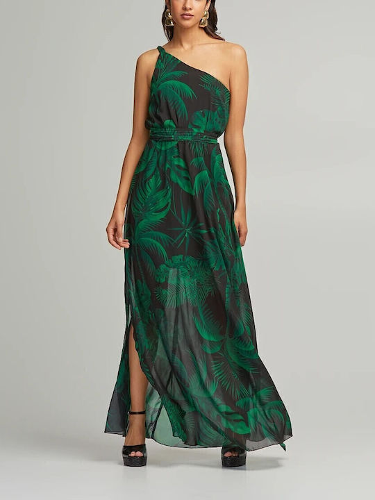 Summer Maxi Dress for Wedding Christening Green