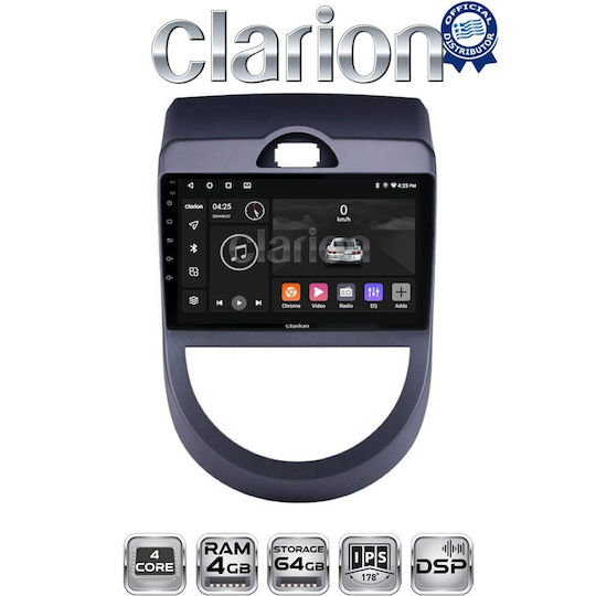 Clarion Car Audio System for Kia Soul 2009 > 2013 (Bluetooth/USB/WiFi/GPS/Apple-Carplay/Android-Auto)